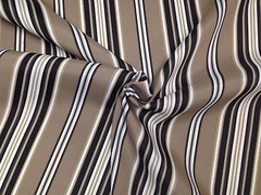 RICHLOOM KASMIRA DRIFTWOOD BLACK STRIPE OUTDOOR INDOOR FABRIC 1.25 YARDS 54″W