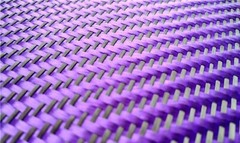230gsm Aramid Carbon Fiber Blended Fabric Mixed Carbon Cloth Purple with Black