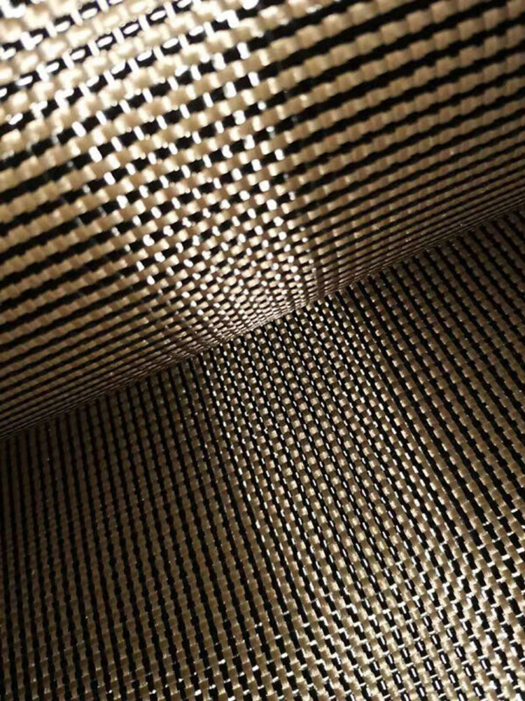Coffee + Black Aramid Carbon Fiber Blended Fixed cloth For Ping-pong board