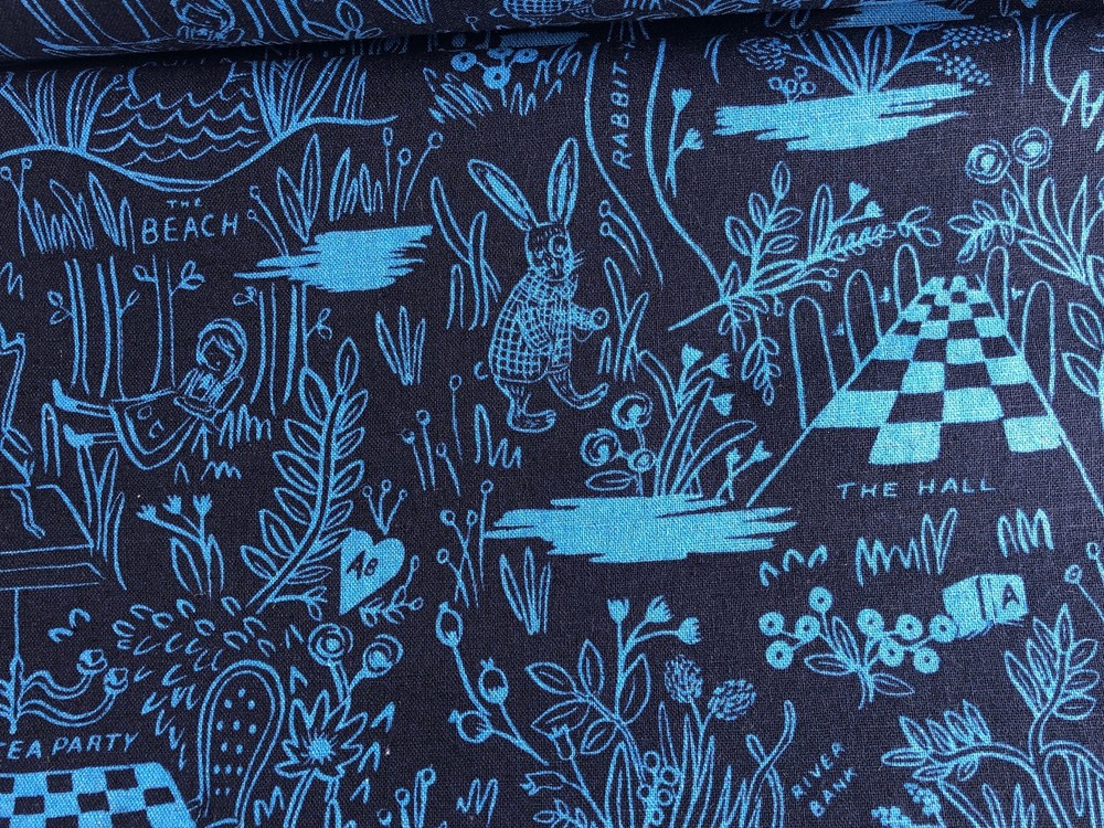 Wonderland – Rifle Paper Co – Magic Forest – Navy Canvas – Cotton+ Steel – AB802