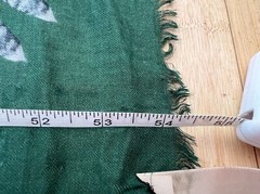 VASSILISA Green and Brown Silk Wolfs Print Extra Large Square Scarf