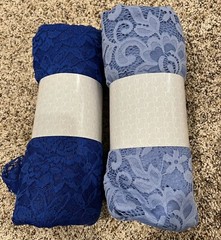 Stone harbor Blue floral 2 Yard +2 Yard Net Fabric Cut NEW
