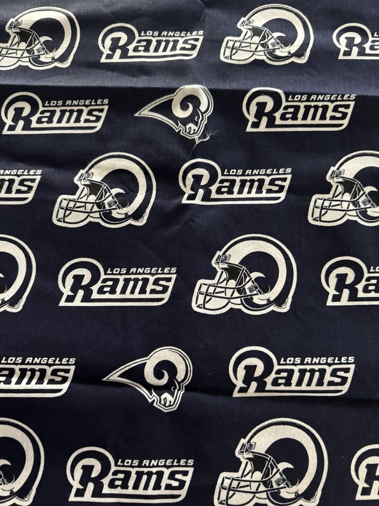 Los Angeles Rams Cotton Fabric 1 Yard & 7 Inches