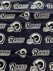 Los Angeles Rams Cotton Fabric 1 Yard & 7 Inches
