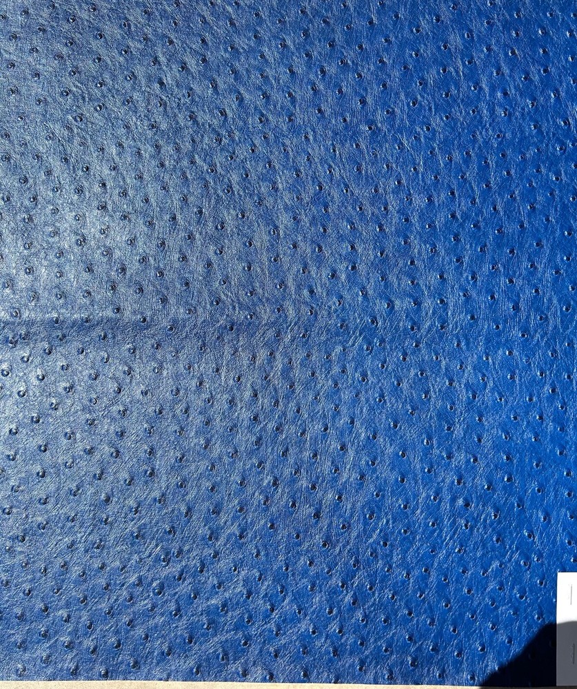 Fabric Upholstery Sample Faux Leather PVC 18″x18″ Ostrich Ocean Blue