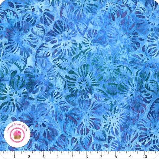 Kaufman GARDEN STYLE Artisan Batiks 20057 61 Blue Green Purple LUNN Quilt Fabric