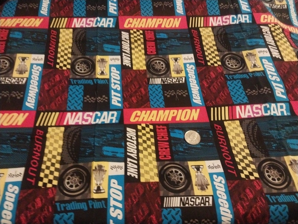 Nascar Champion Patch Cotton Fabric 44″ X 24″