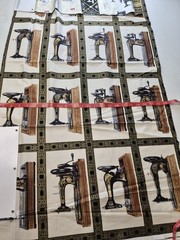 Robert Kaufman Singer Sewing Machine Fabric Sample – Rare Vintage Block Panel