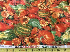 FABRI-QUILT- GOLDEN HARVEST #112-3085- LARGE PRINT — 1 3/8 YARDS
