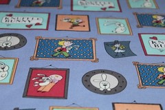 Organic Cotton KNUFFLE BUNNY Fabric FAT QUARTER FQ Mo Willems BOOKS Book Library