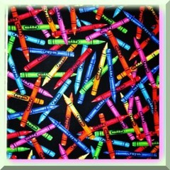 Two-Piece Crayon Print Cotton Fabric Pack