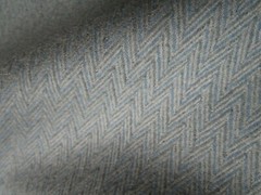Blue Gray Herringbone Wool Cashmere Blend Fabric BTYARD