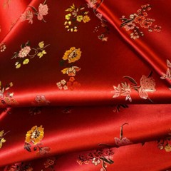 Chinese Floral Satin Faux Silk Fabric Jacquard Brocade Tang Suits Upholstery Sew