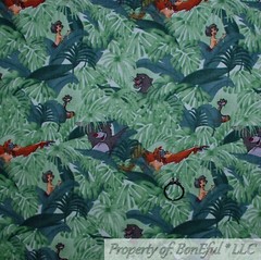 BonEful FABRIC FQ Cotton Quilt VTG Black White B&W Wood Grain Stripe Forest Tree