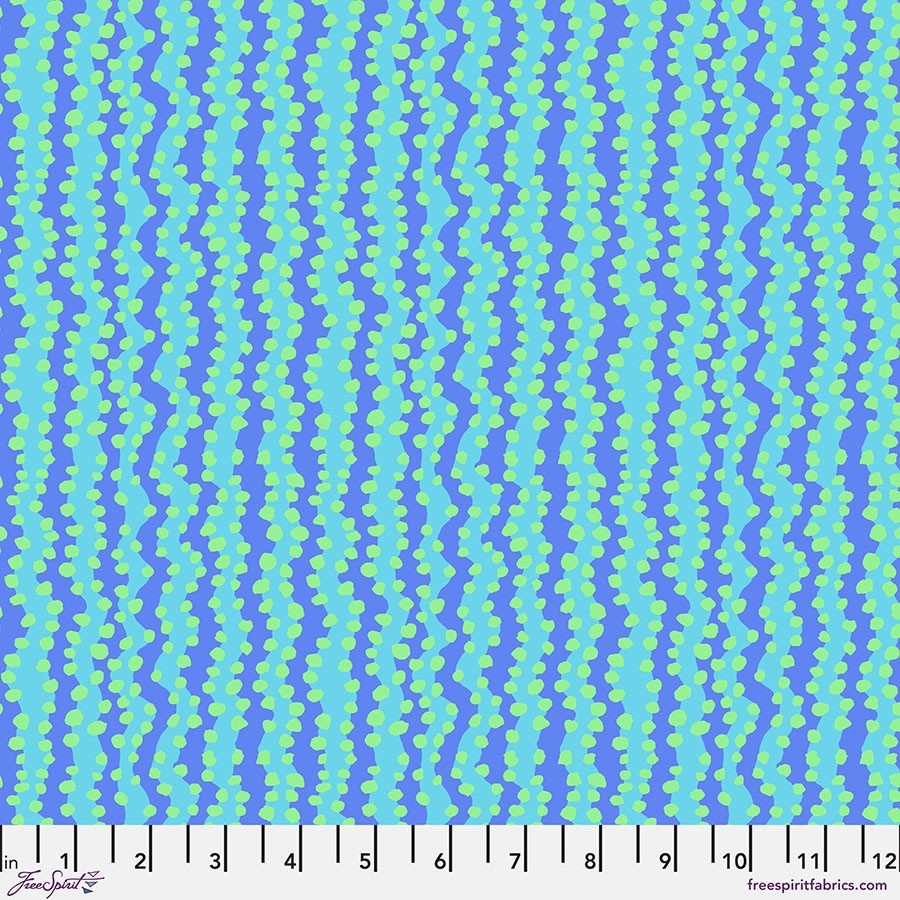 SM Bubble Stripe, Aqua – Kaffe Fassett Collective Quilt Fabric 100% Cotton Yard