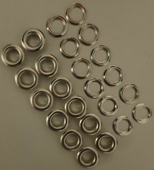 EYELETS & WASHERS, GOLD GILT & SILVER NICKEL, ID 15MM & OD 20MM