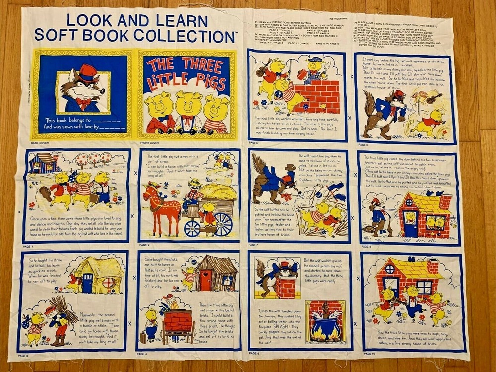 Princess Fabrics Inc Three Little Pigs Cut & Sew Book