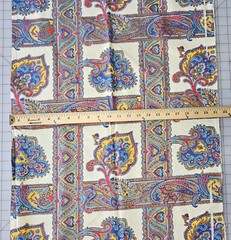 3.5 Yards Vintage Cranston Crantex Cotton Paisley Fabric Quilting Crafts Sewing