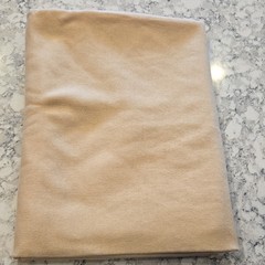 Vintage 56″ Diameter x43″ Beige Solid Knit Plain Textile Fabric Tube