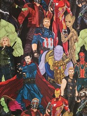 4 Yd Marvel Batman Fabric Lot Camelot Cotton Spider Man Iron Man Avengers Cuts