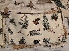 Outdoor Fishing Cabins Animals Hiking Boots Etc Cotton Quilt Remnants Fabric