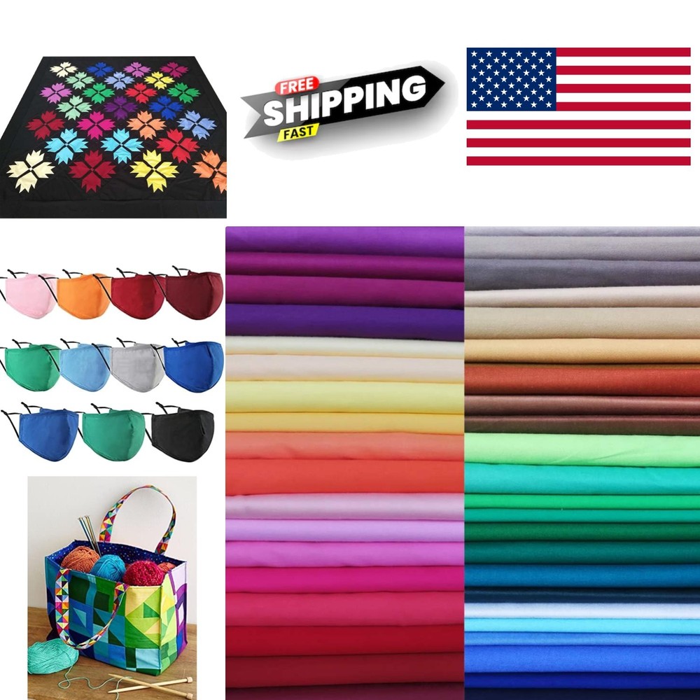 Precut Cotton Fabric Squares 50 Pcs 10 Inch Multi Color for Quilting Projects