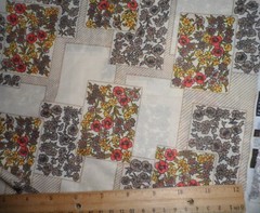 Beige Brown Printed Silky Polyester Stretchy Apparel Fabric 3Yds x62″ Dress