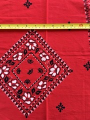 VINTAGE Bandana Cotton Fabric Remnant Sale 15×15 100% Cotton Craft Sew Create