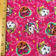 BTY Nickelodeon Viacom Jojo Siwa Friends Are Magic Pink Unicorn Fabric Material
