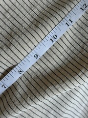 3.8 Yards 54” Wide Synthetic Pinstripe Fabric Medium Weight Black Cream