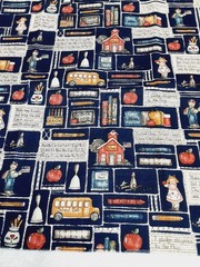 Dianna Marcum Fabric School House Apples Books Bus Writing 18×45 Multicolor