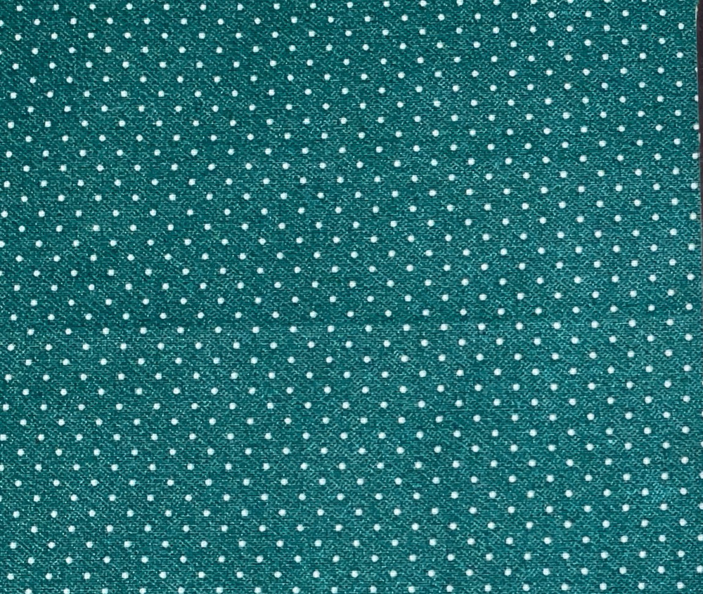 2/3 Yd “Green with Tiny White Dots Cotton Quilt Fabric 23″ X 44”