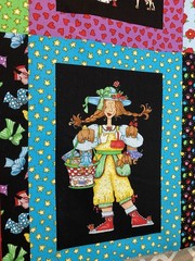 Alma Lynn Elizabeth’s Studios Cotton Fabric 23” x 44″ Panel Dogs