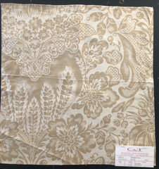 COWTAN & TOUT Fiorentina in Oyster 17 1/8 x 17 7/8″ Floral Fabric Sample