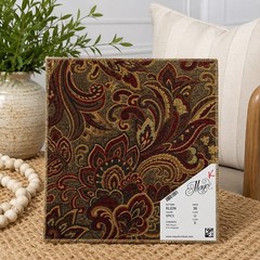 Mayo Klein Spice Upholstery Fabric Sample 18×18 Factory Finished Paisley Rayon