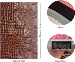 8Pcs Glossy Alligator Faux Leather Fabric,8″X12″(20Cmx30Cm) Bright Embossed Croc