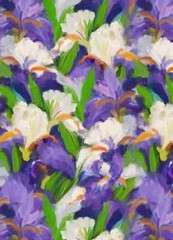 55”Wide By Yard Purple Painting Rayon Print Fabric Dress Shirt Material Viscose