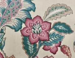 Fabric Remnant: Stanley king Studio/Fabricut Cotton Chintz Multi Color Floral