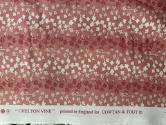 Cowtan & Tout Chelton Vine Fabric Pink Cream Floral Ombre Stripe 102L x 55 2.8Y