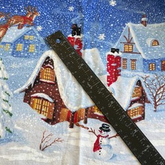 Daisy Kingdom Christmas Fabric, Twas the Night Double Border – 1.4 yd 60″ CUT