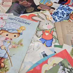 Junk Journal Lot 1Lb Ephemera Kitschy Kid Card Book Page Craft Collage Juvenile
