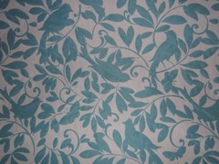 Lee Jofa, Roosting Tree Matelassé, Vtgn, Birds and Butterflies, BTY Blue/White
