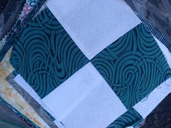 Quilting Fabric Squares 4 x 4 Lot Owl Solid Pattern Grey Purple White Red