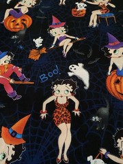 2 Yards BETTY BOOP HALLOWEEN ~ Fabric ~ Cotton ~ Continuous Piece ~ HTF