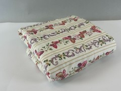 Lady Elizabeth Floral Filigree Butterflies Wallpaper Stripe Fabric 3 yds Kaufman