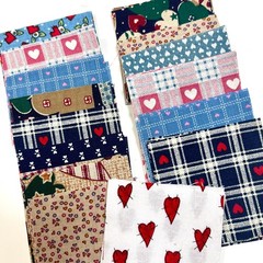 Heart Fabrics Love Valentine Mini Charm Pack 2.5″ Squares, Qty. 42, 100% Cotton