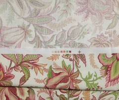 RICHLOOM WICKLOJS PASSION PINK JACOBEAN FLORAL VINE FABRIC BY THE YARD 54″W