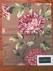 DOGWOOD SP-704 Floral in Silver Taupe 13 1/2 x 17″ Fabric Sample