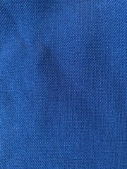 Vintage Royal Cobalt Blue 4.25 Yards Linen Fabric Polyester Cotton Costume 52”