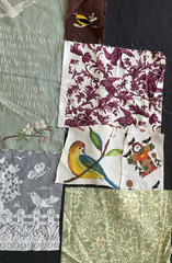 Birds Hand Stitched Fabric Scraps Lace Slow Stitch Crafts Junk Journal – 10